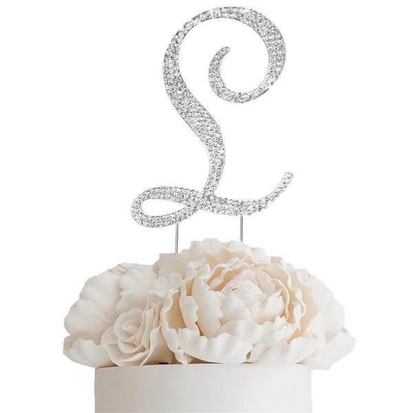 Rhinestone Letter Topper-L