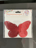 12pcs 3D Red Butterfly’s
