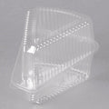 Plastic 5" Clear Hinged Slice Container with High Dome
