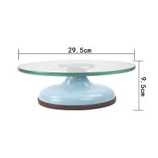 Blue Glass Top Turntable