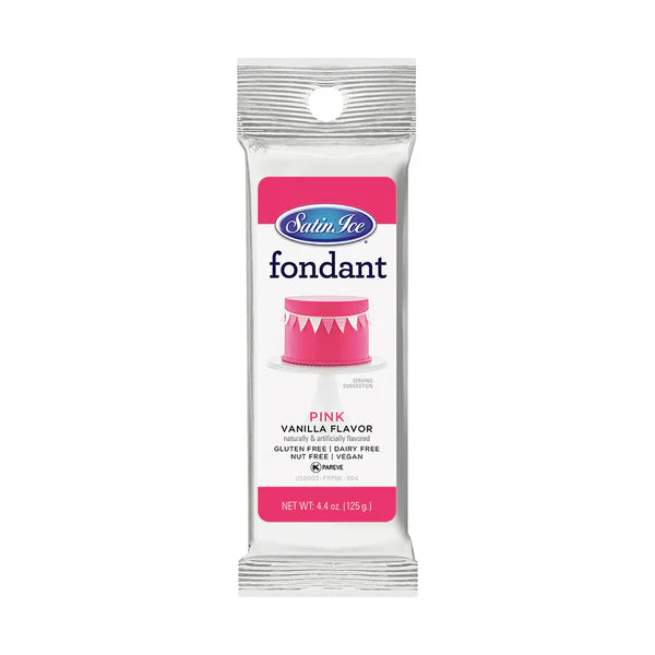 Satin Ice Fondant 4.4oz-Pink