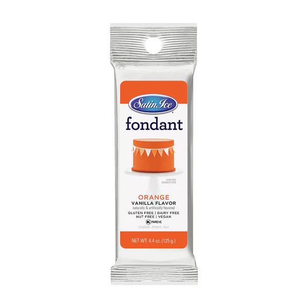 Satin Ice Fondant 4.4oz-Orange