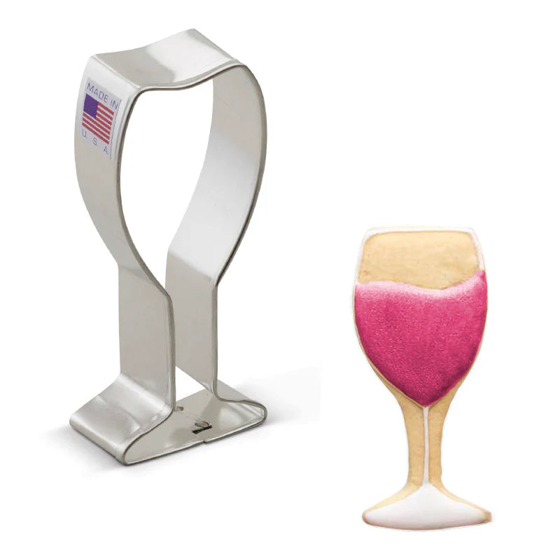 Wine Glass Cookie Cutter 4 1/4"