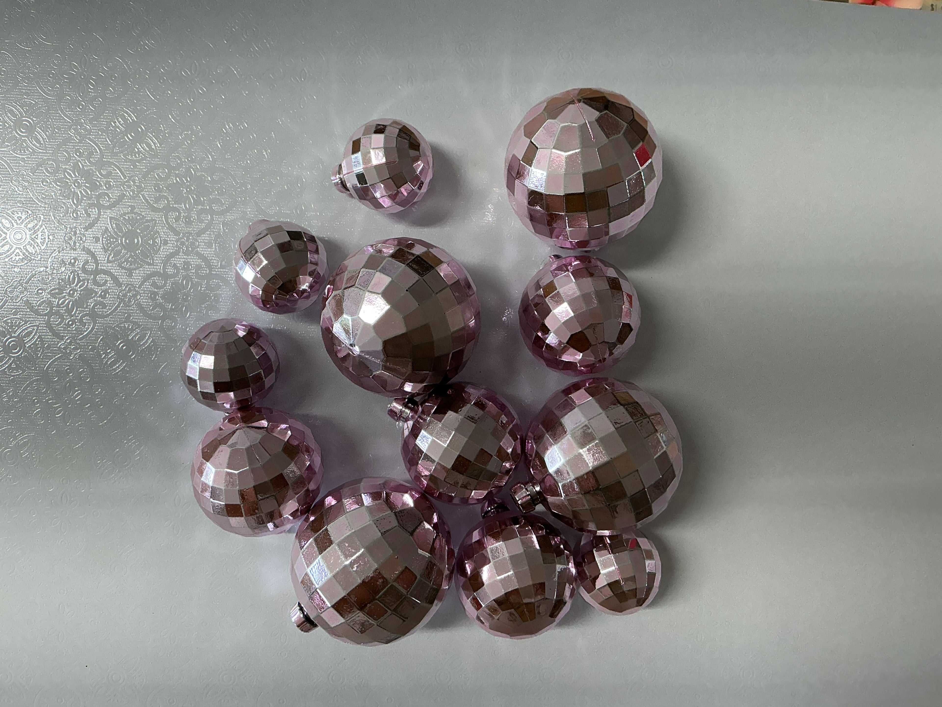 Rose gold disco ball