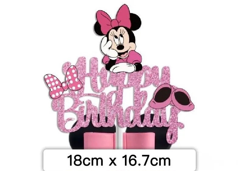 Cake Topper-Minnie Happy Birthday