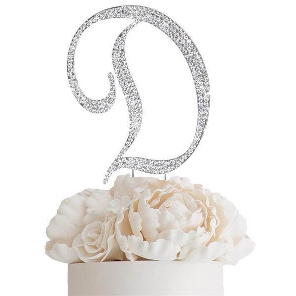 Rhinestone Letter Topper-D