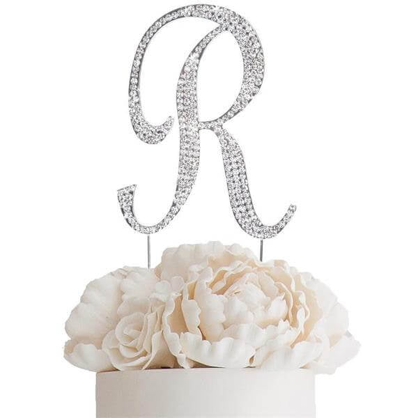 Rhinestone Letter Topper-R