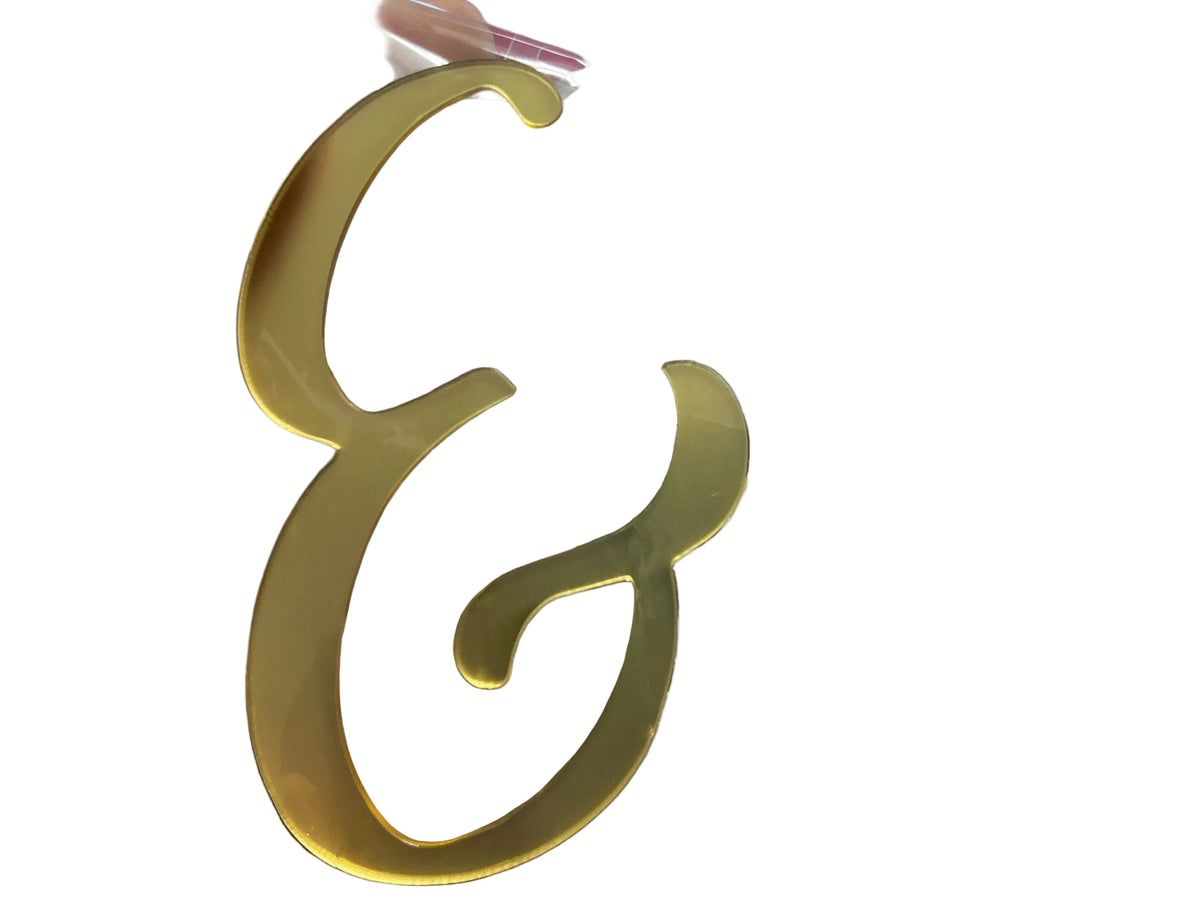 & Gold Cursive Letter