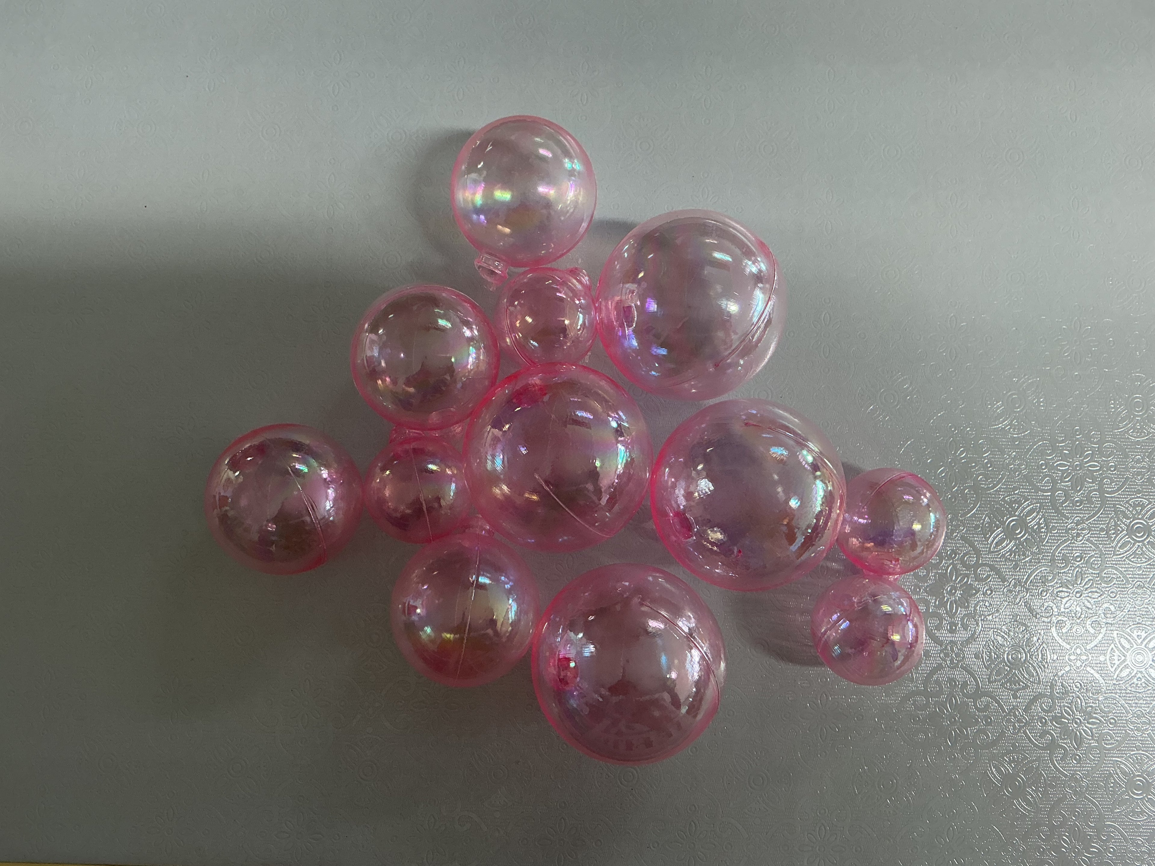 Baby pink clear ball
