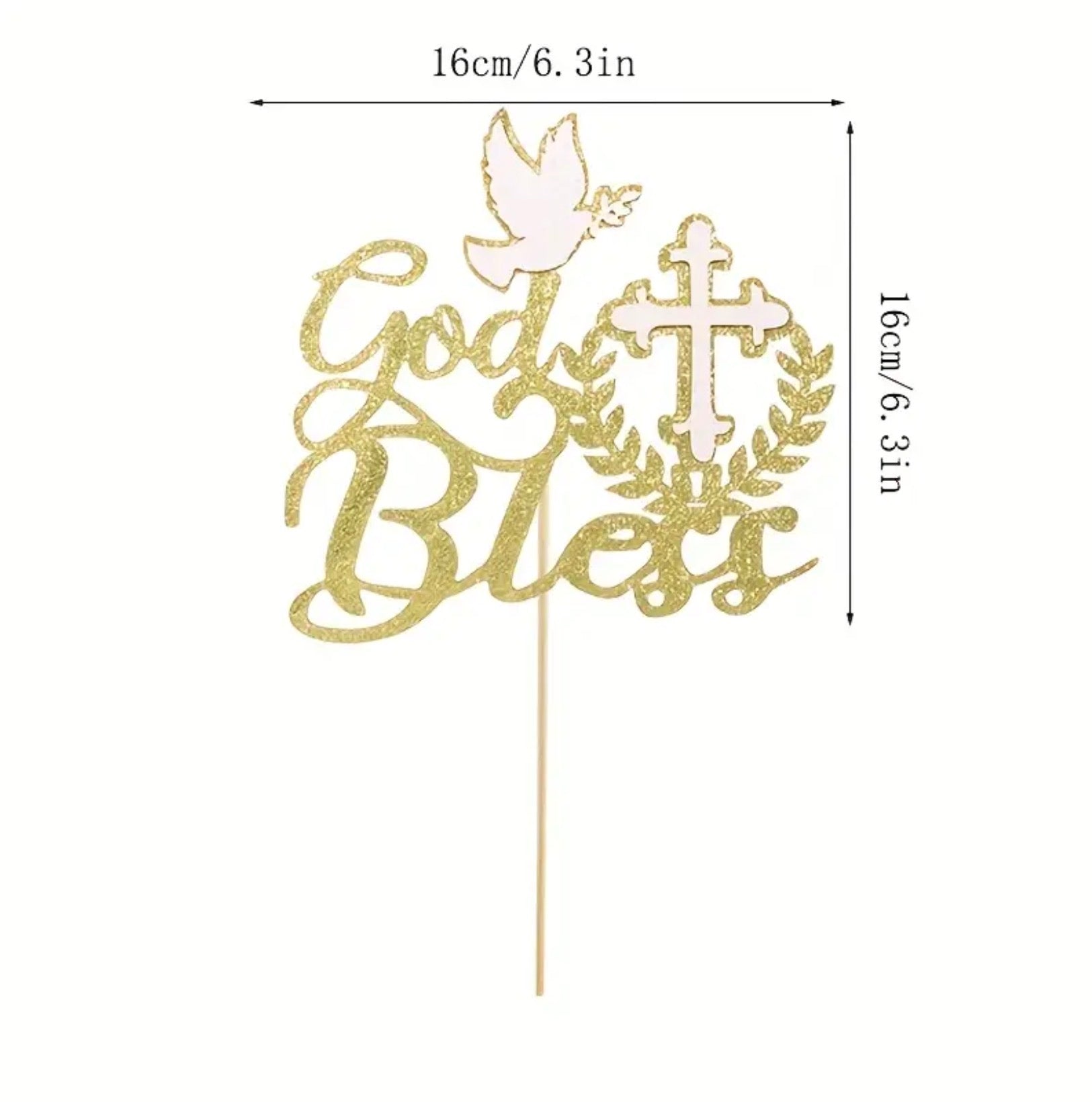 Cake Topper-God Bless