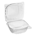 Plastic Hinged Lid Plastic Container 6" x 5 13/16" x 3"
