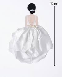 Cake Topper-Doll White Dress