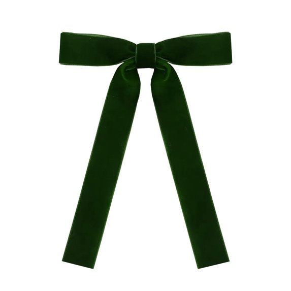 Green Velvet Bow