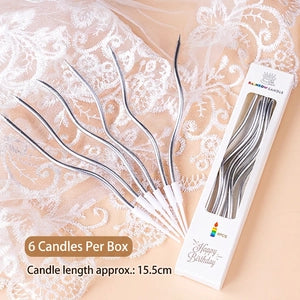 Swirl Candle-Silver
