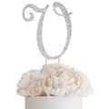 Rhinestone Letter Topper-V