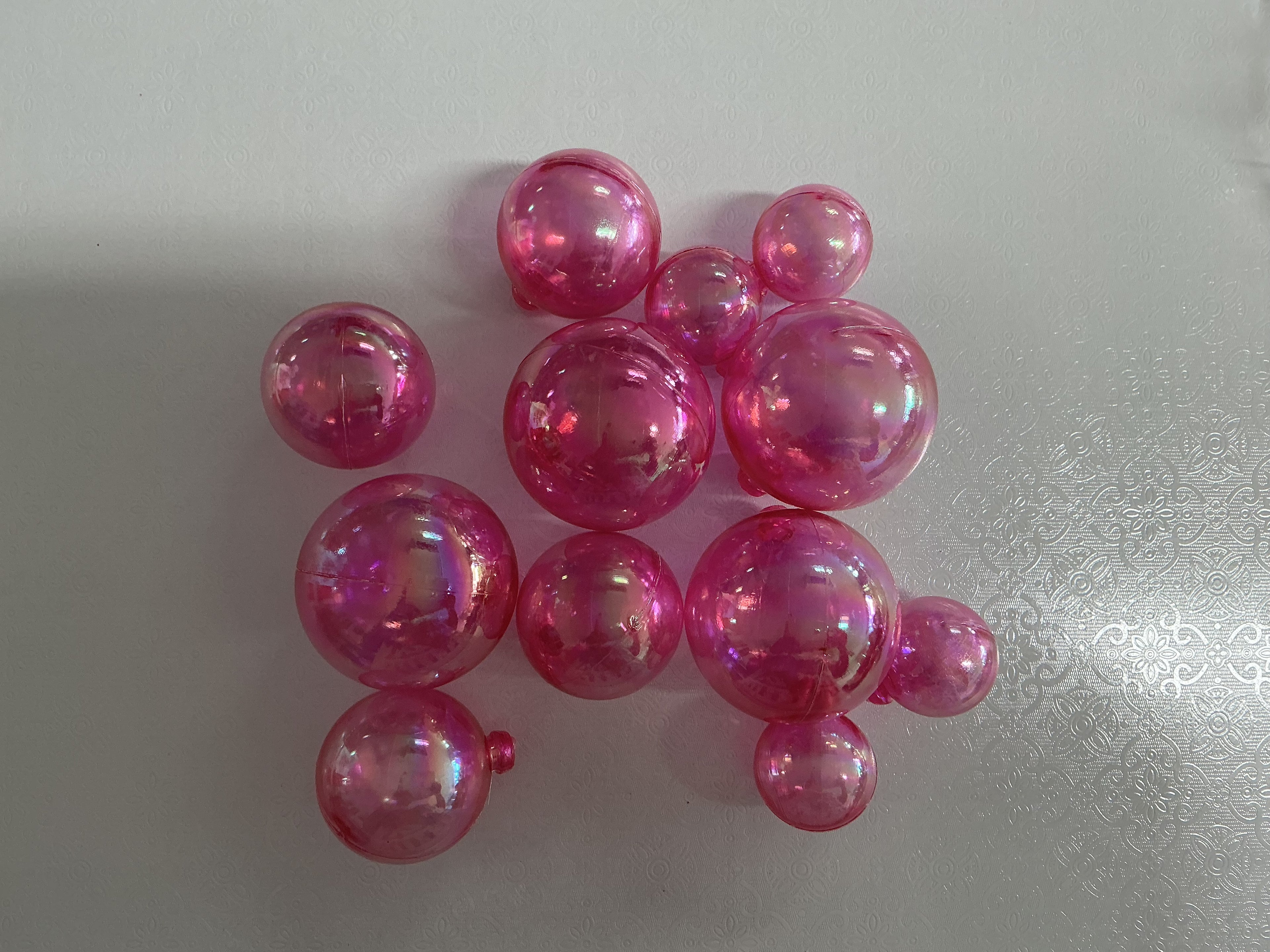 Hot pink clear ball