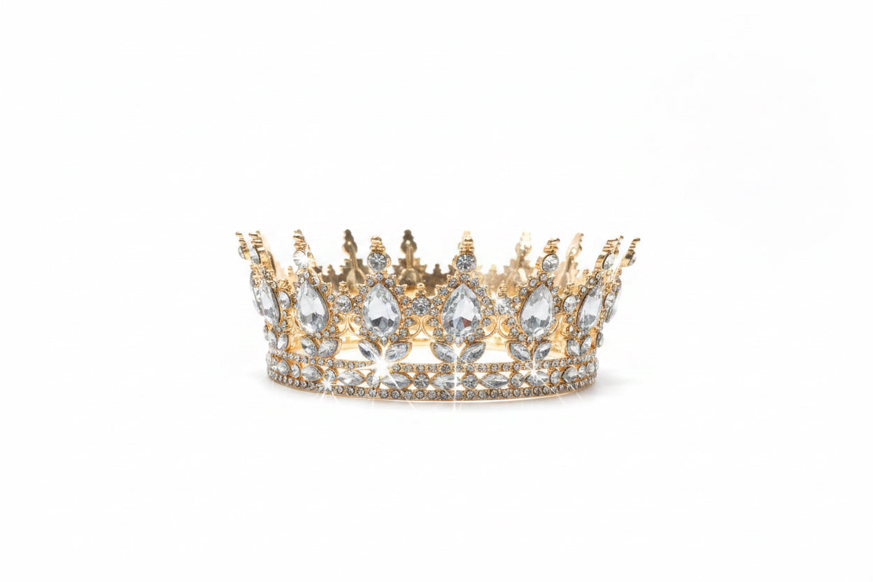 5” Rosegold/Silver Rhn Crown