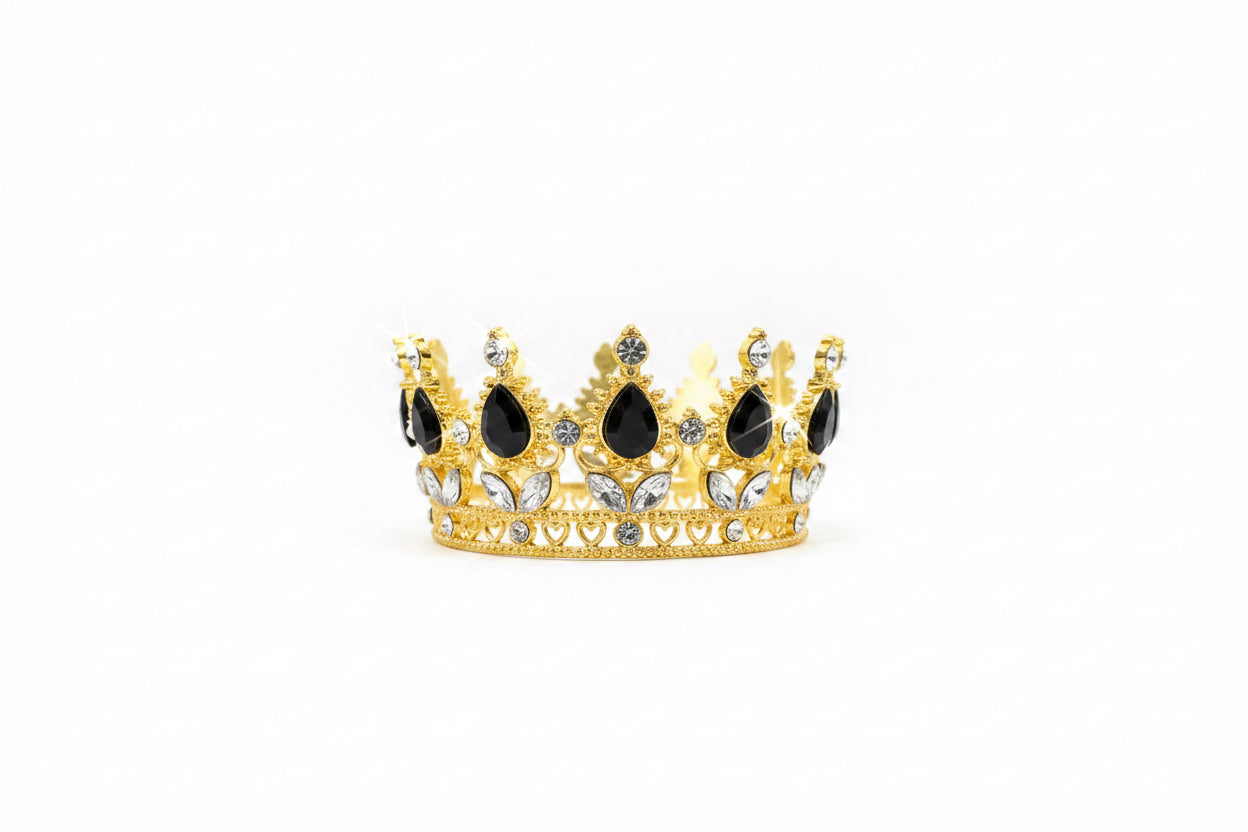 2.5” Gold/Black Rhn Crown