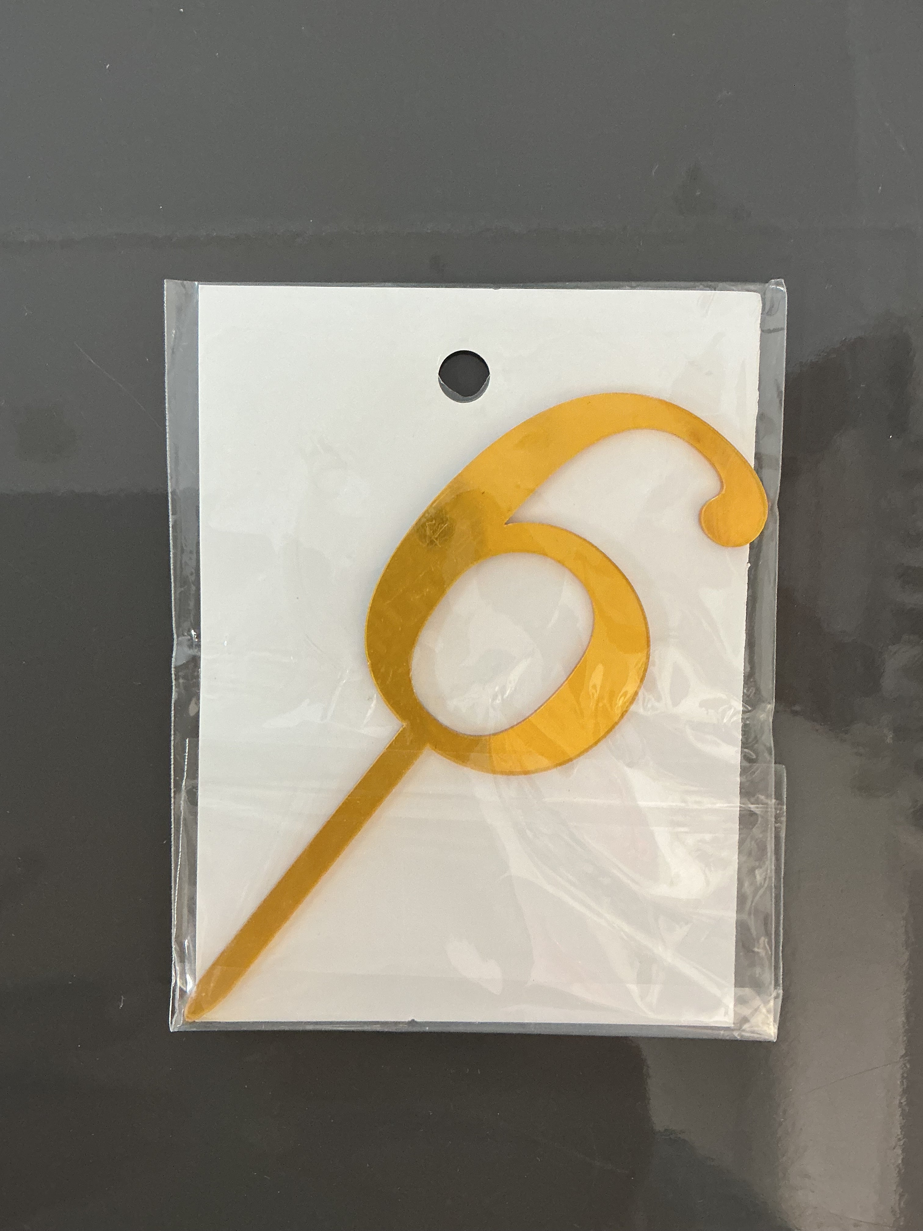 2” Golden number topper-6