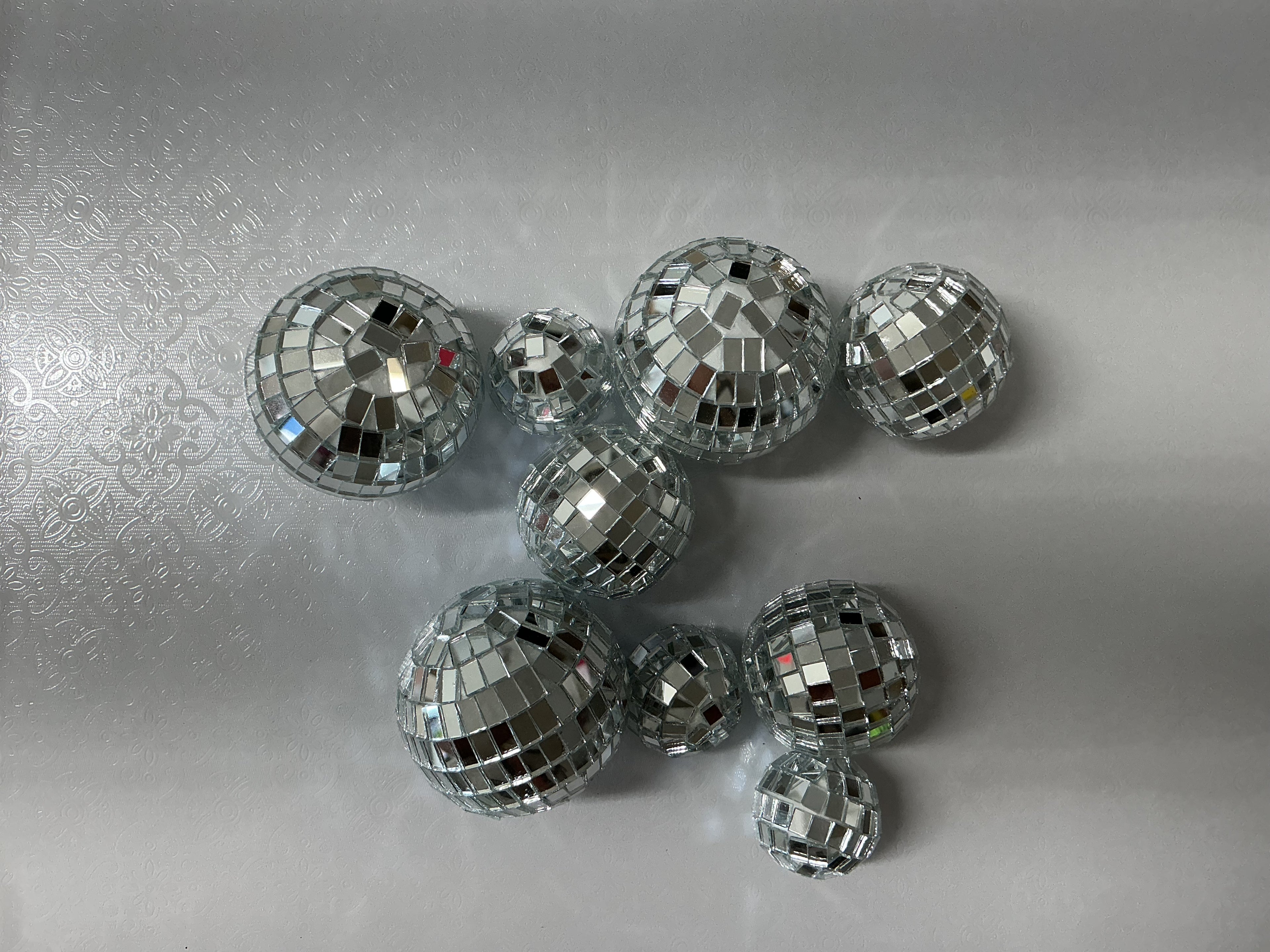 Silver disco balls