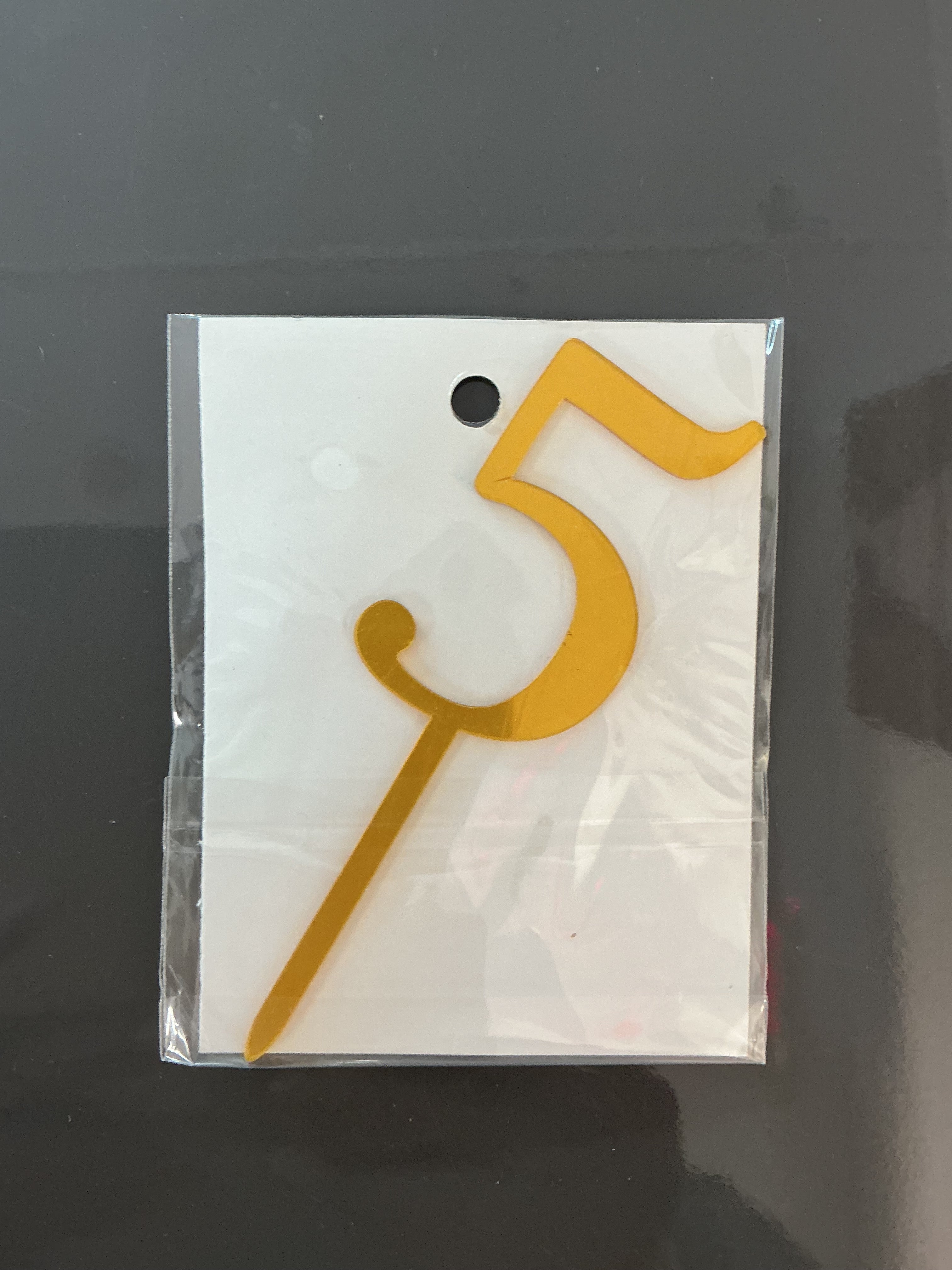 2” Golden number topper-5