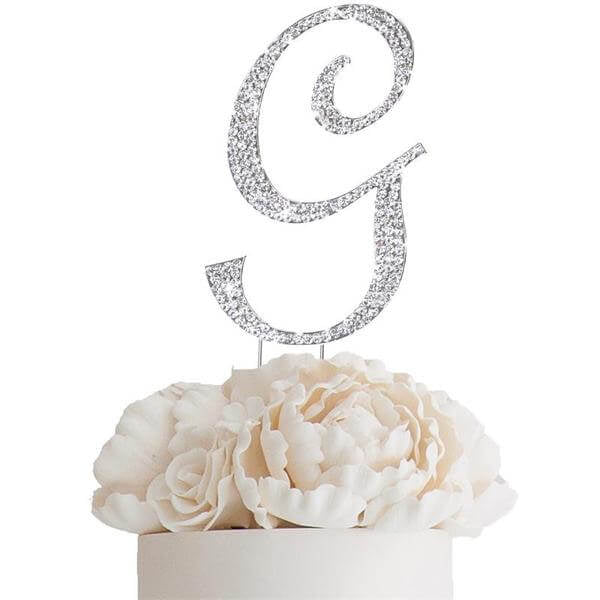 Rhinestone Letter Topper-G