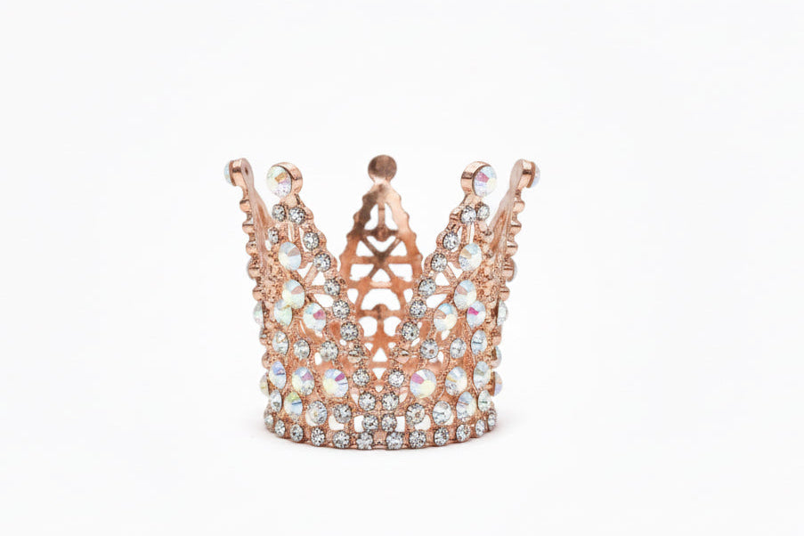 1.5” Rosegold/Pearlescent Rhn Crown