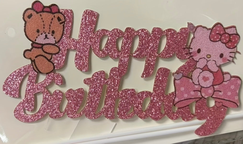 Cake Topper-Hello Kitty Happy Birthday-2