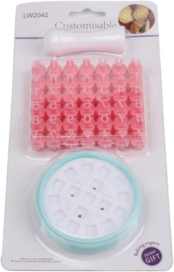 Number Letter Pressable Mold Biscuits Fondant Cookie Stamps