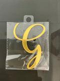 4” Gold Cursive Letter Topper-G