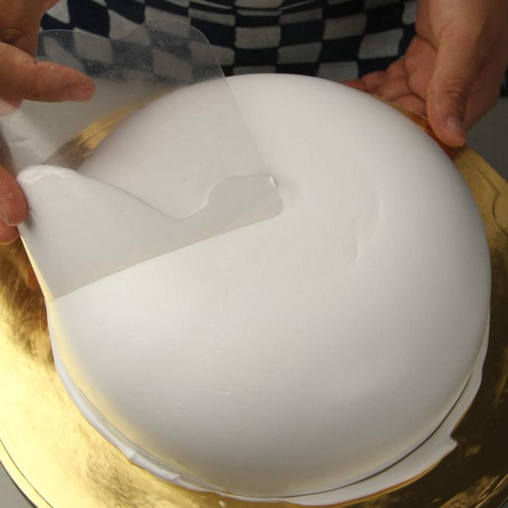 5 Pcs Flexible Transparent Plastic Cake Scraper Smoother