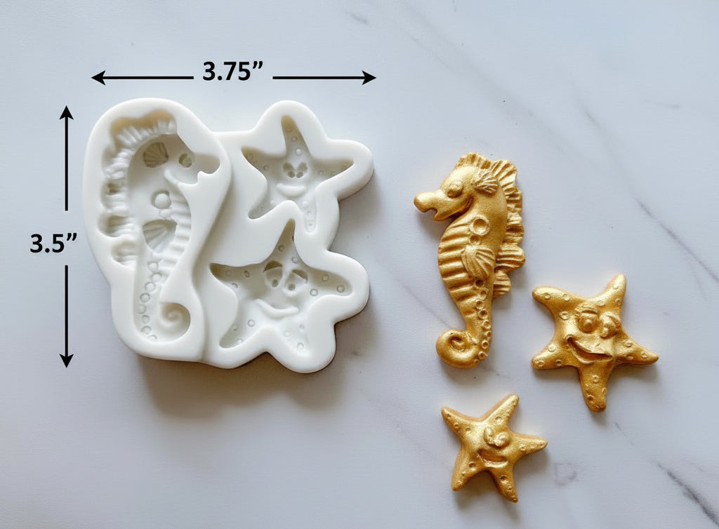 Seahorse & starfish Mold