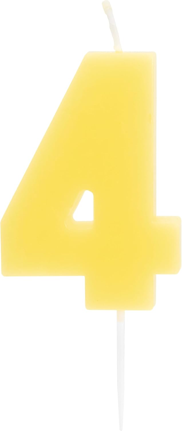 Number candle-Ivory 4