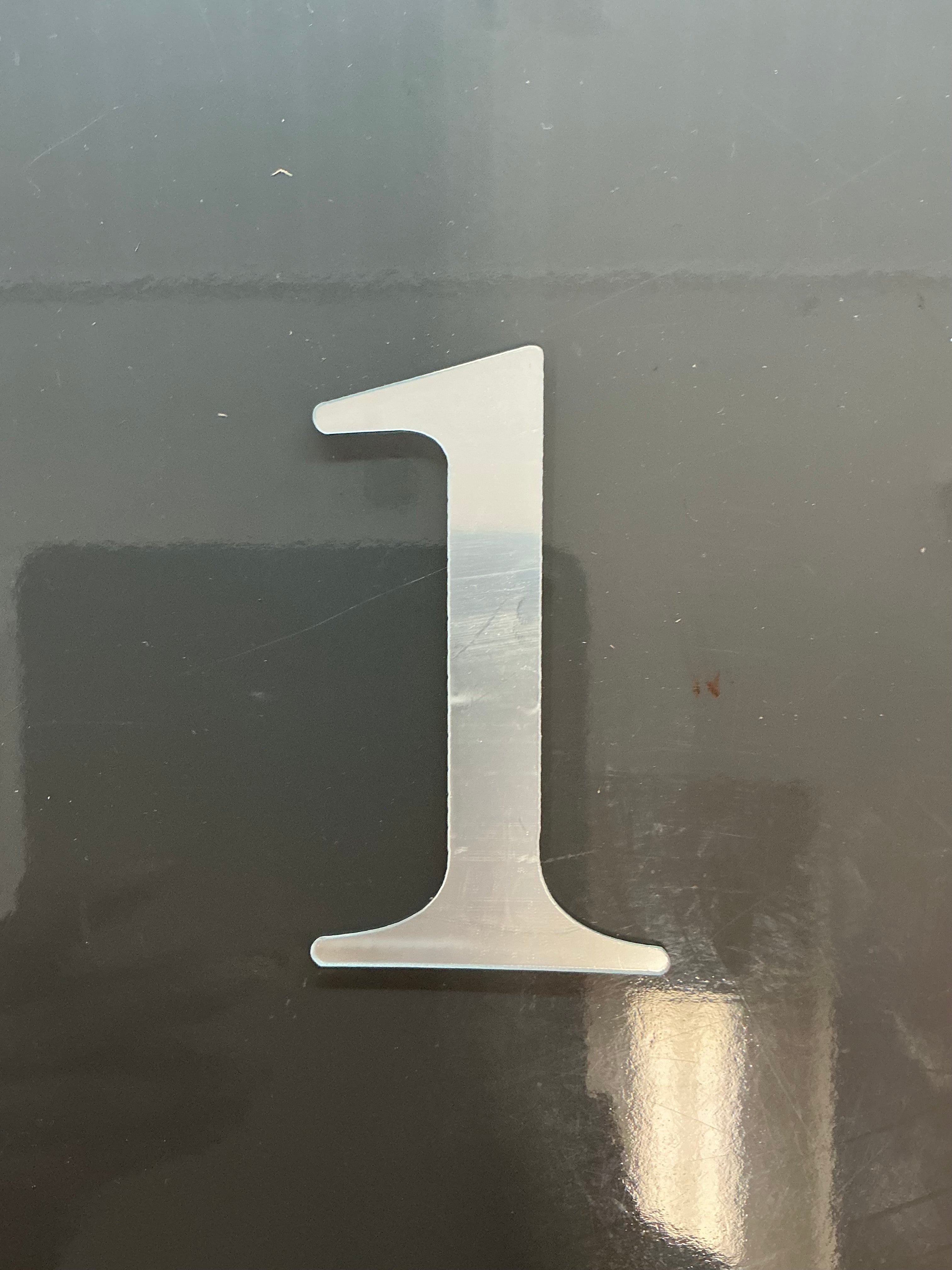 4” Silver number topper-1