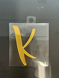 4” Gold Cursive Letter Topper-K