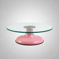 Pink Glass Top Turntable