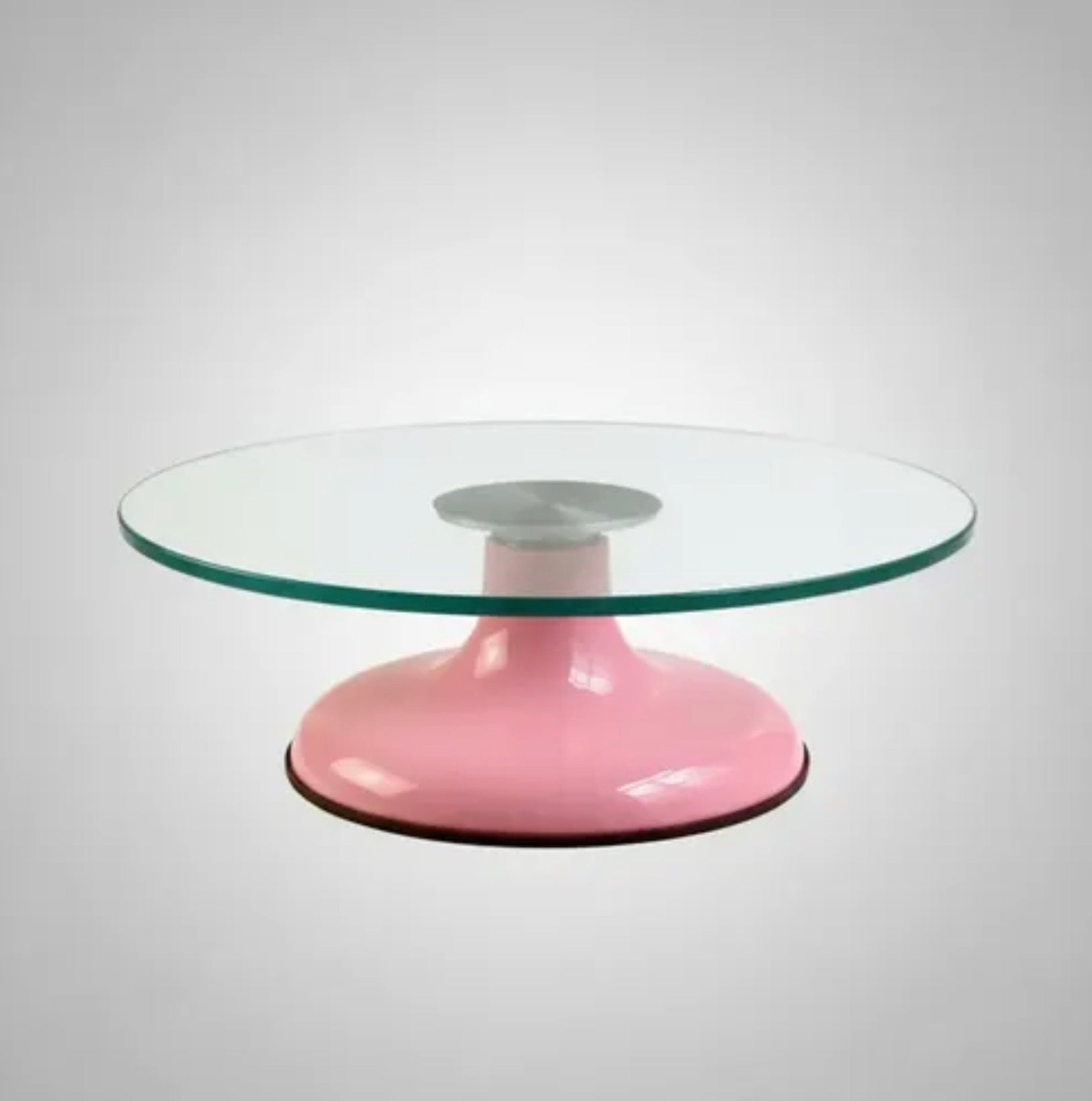 Pink Glass Top Turntable