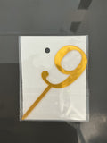 2” Golden number topper-9