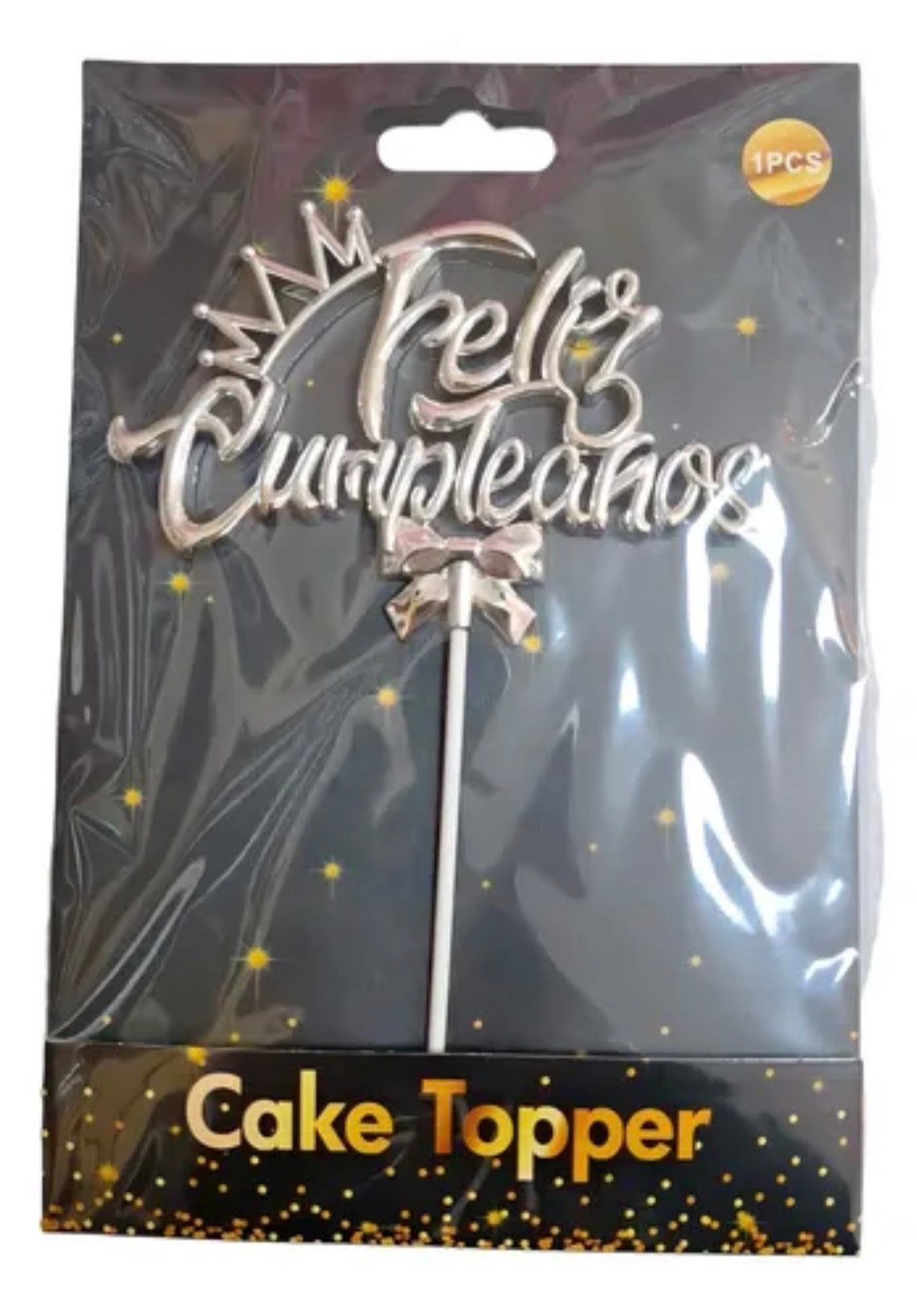 Cake Topper-Gold Feliz Cumpleanos