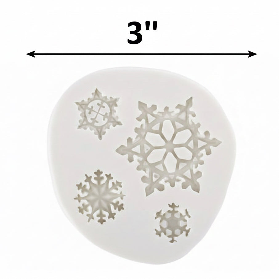 4 Snow Flakes Mold