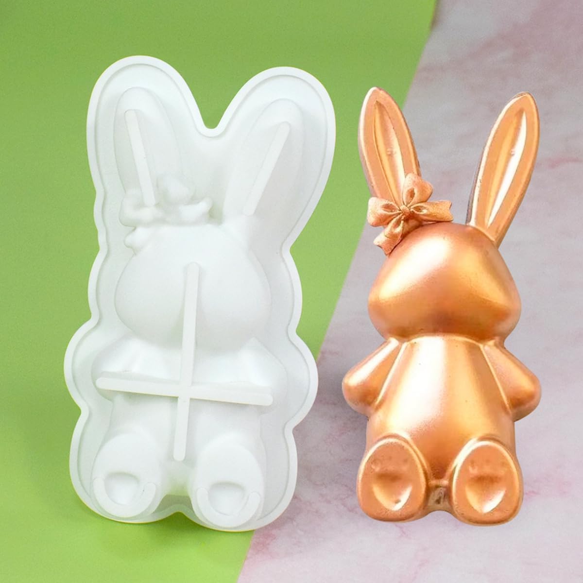 3D Bow Bunny Silicone Mold