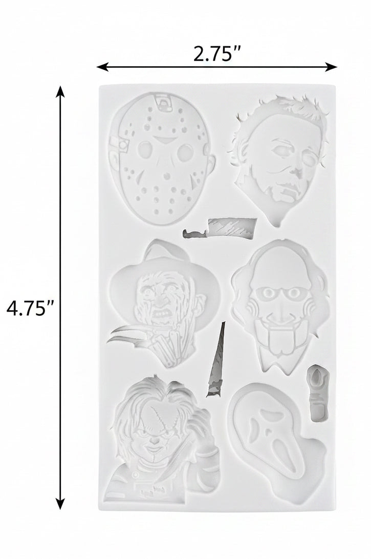 Spooky Faces Characters Mold
