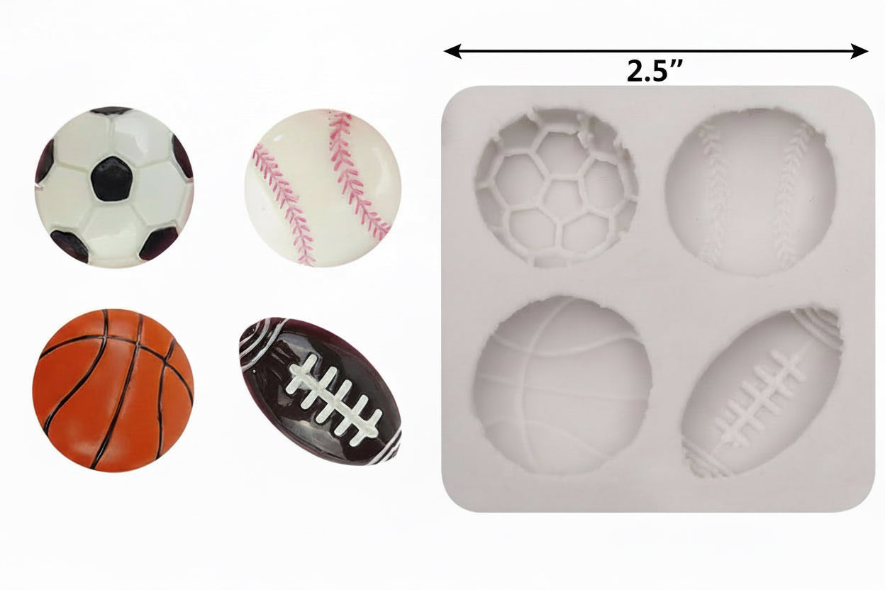 Sports Balls Set 4 Mold