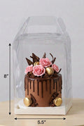Clear Cake Boxes Carrier Packaging 5.5x8"