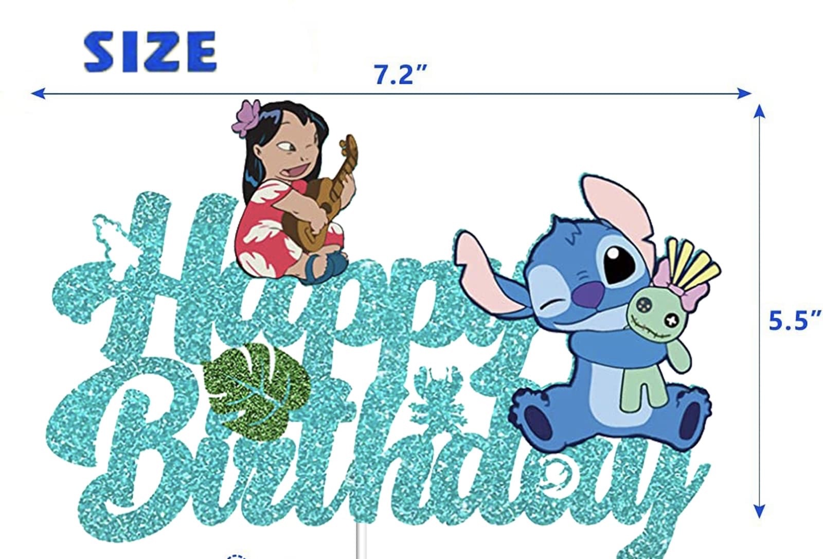 Cake Topper-Lilo & Stitch Happy Birthday