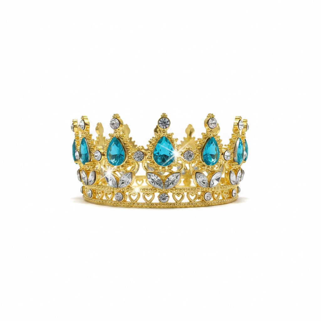 2.5” Gold/Teal Rhn Crown