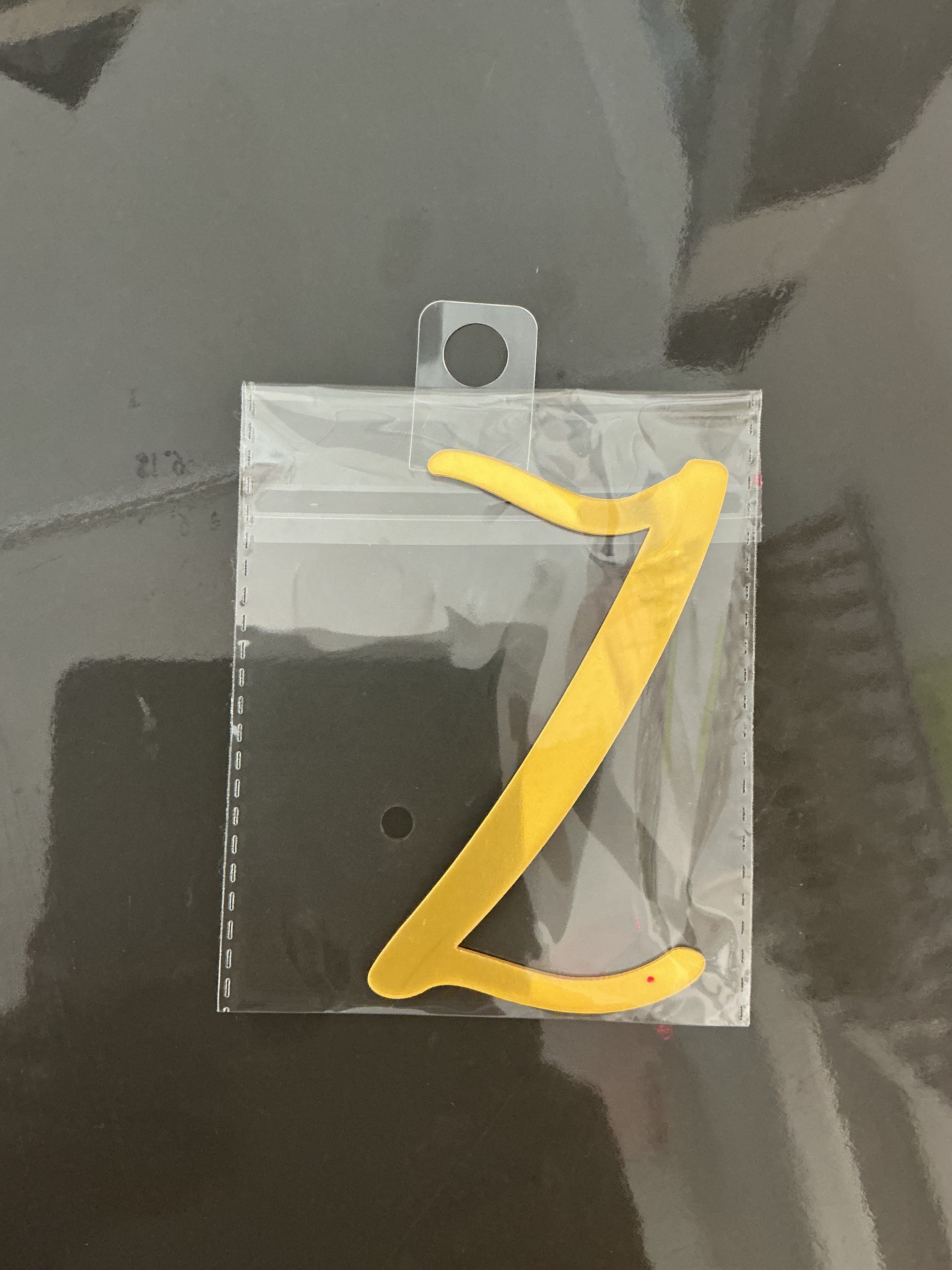 4” Gold Cursive Letter Topper-Z