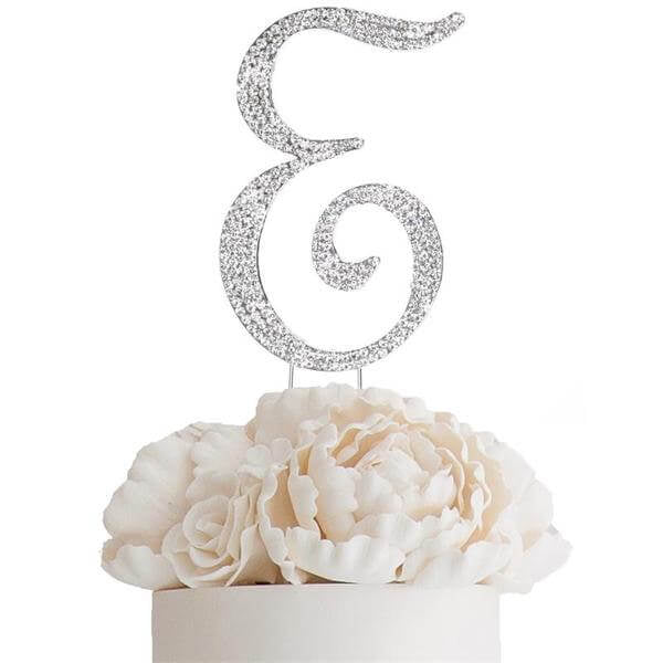Rhinestone Letter Topper-E
