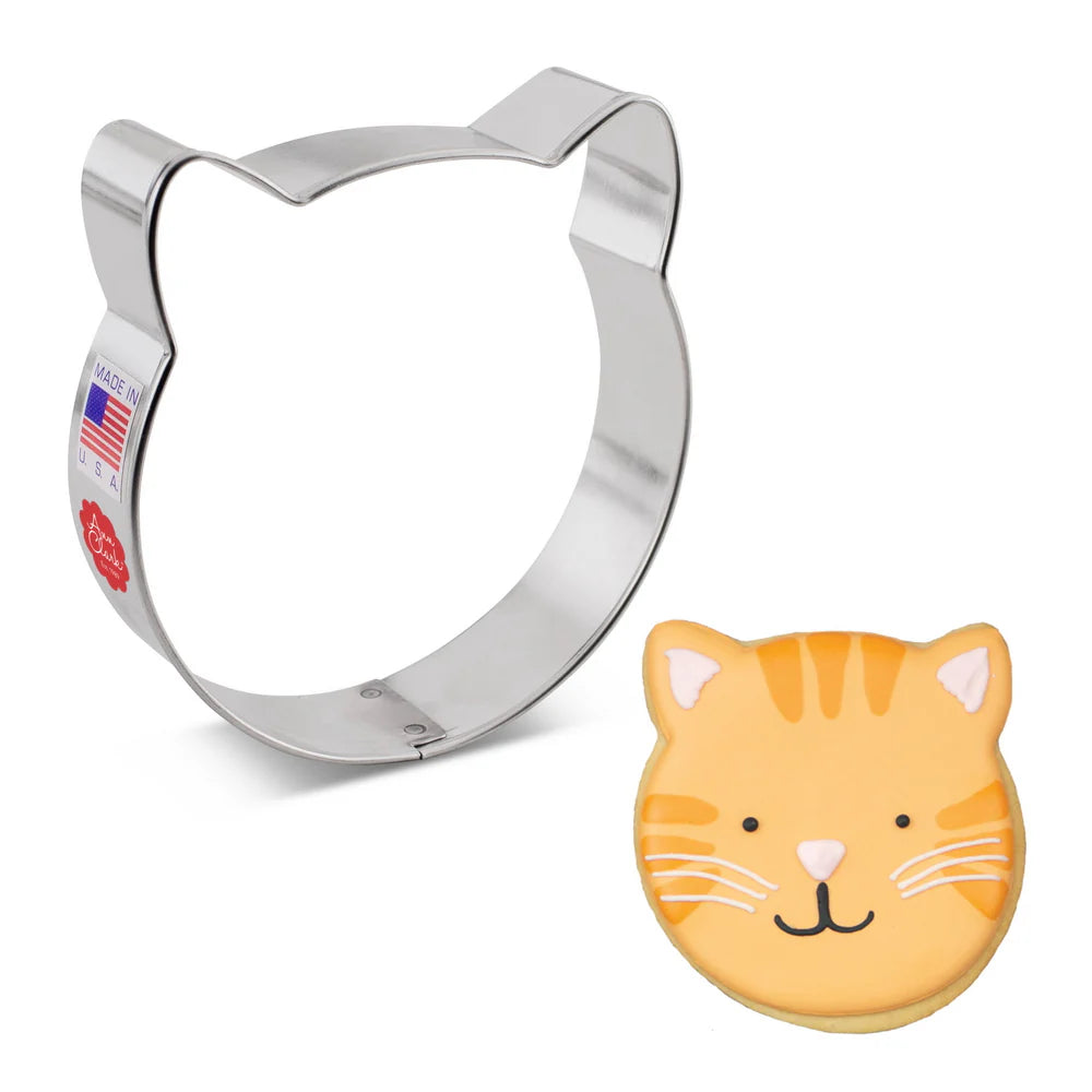 Cat Face Cookie Cutter 3 1/2"