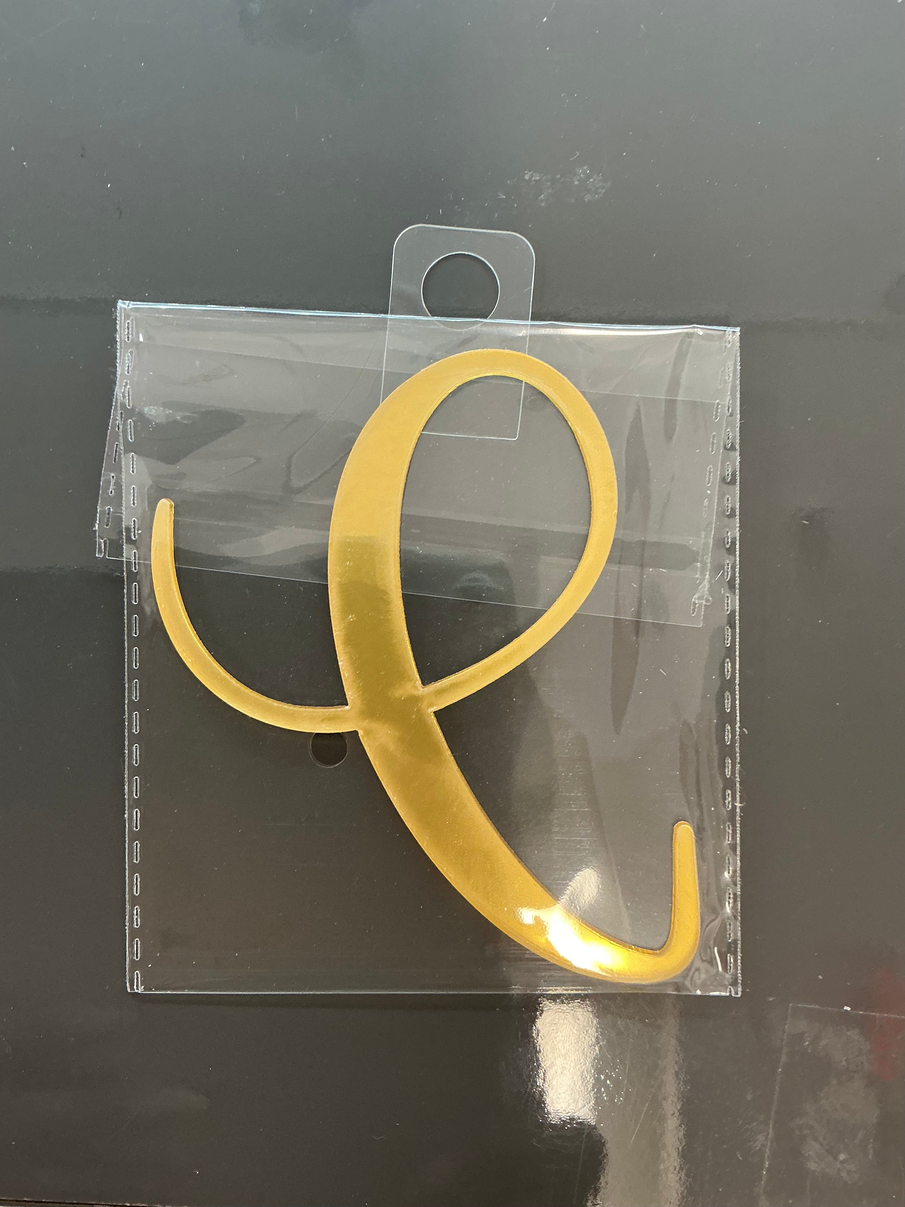 4” Gold Cursive Letter Topper-C
